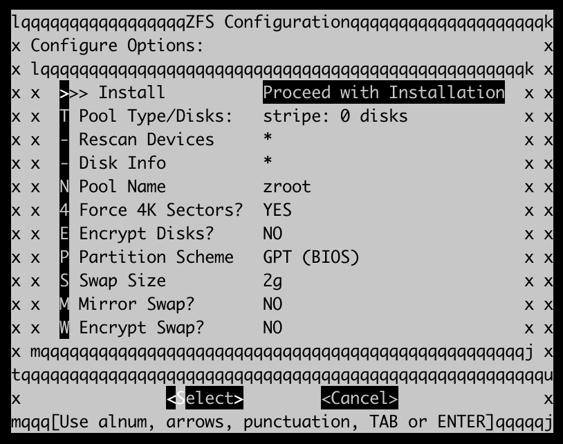 Installation de DynFi avec ZFS comme système cible - DynFi Firewall l'alternative pfSense & OPNsense